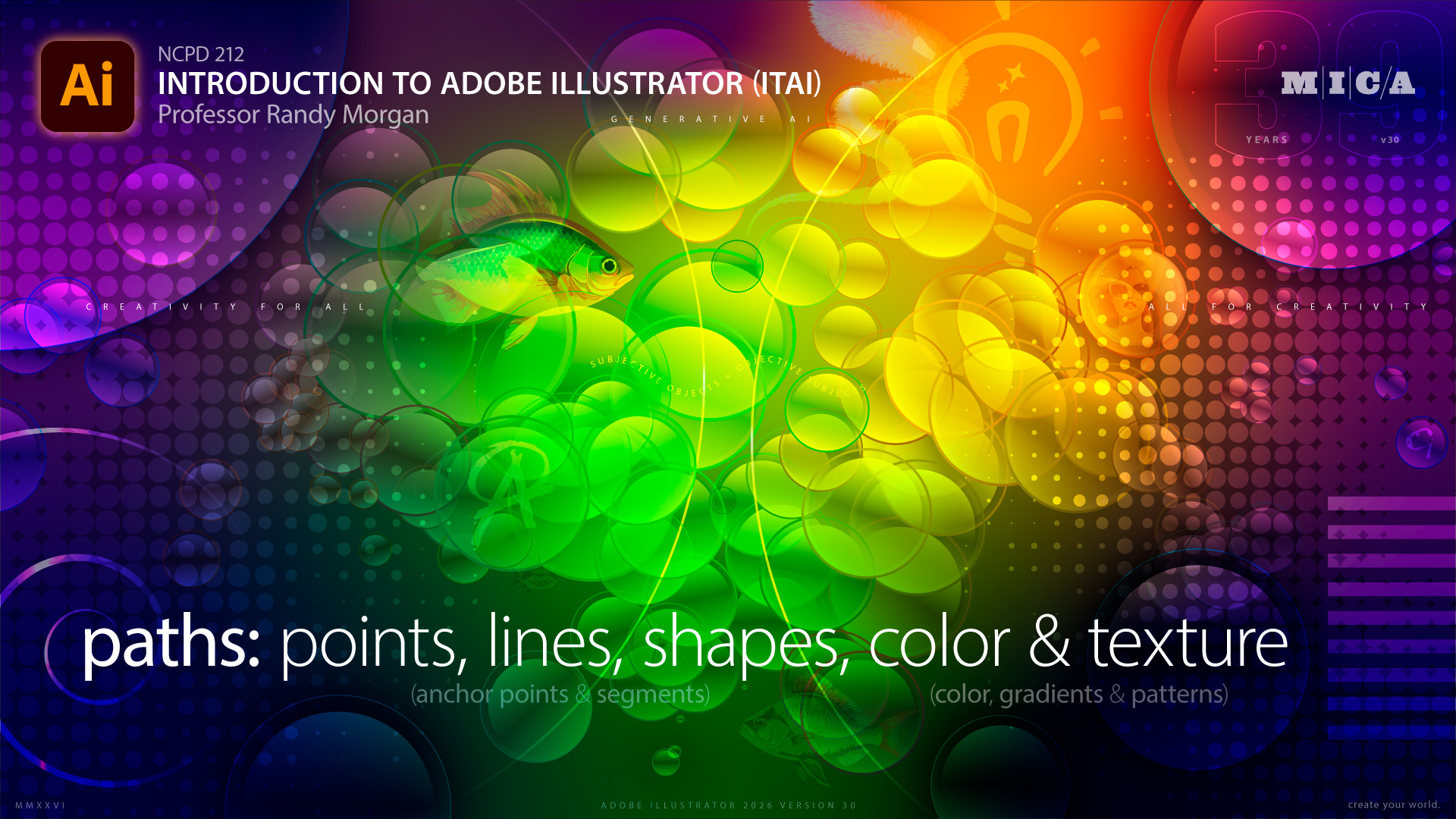 MICA NCPD 212 Intro to Adobe Illustrator feature image.