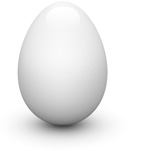 Illustration of an egg featuring gradients.