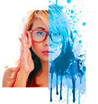 Illustration of half photo, half art.