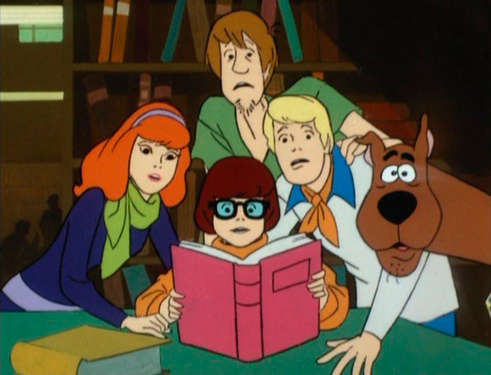 Frame from Scooby Doo, Where Are You!, What a Night for a Knight, 1969.
